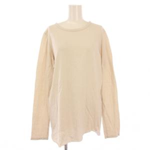 Layering レイヤリングTシャツ ロンT 長袖 クルーネック 薄手 無地 ストレッチ F ベージュ