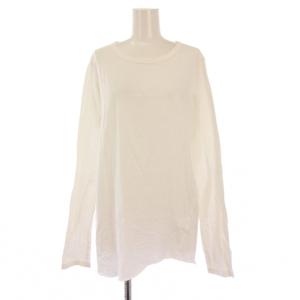 Layering レイヤリングTシャツ ロンT 長袖 クルーネック 薄手 無地 ストレッチ F 白 ホワイト