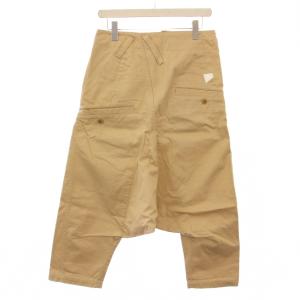 COMME des GARCONS GANRYU サルエルパンツ ジップフライ アシンメトリー 変形 S ベージュ /BB