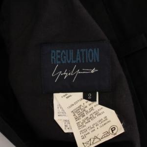Yohji Yamamoto REGULATION サルエルパンツ スラックス タック ジップフライ クロップド丈 ワンカラー 2 黒