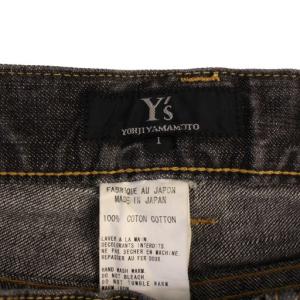 Y's ヨウジヤマモト 変形デザインデニムパンツ ジーンズ サイドジッパー 1 黒 YY-P01-003 /BM