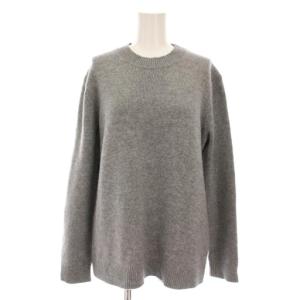 CASHMERE SOLID CREW ニット セーター 長袖 カシミヤ S グレー 01-9301745-023-902