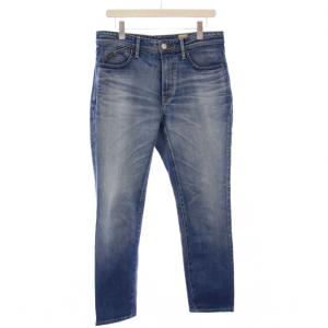 PHILIP II フィリップII デニムパンツ ジーンズ テーパード ジップフライ ロゴパッチ レザーパッチ