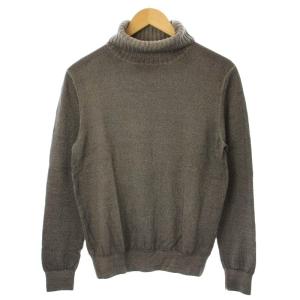 ニット セーター ハイネック ウール 長袖 46 グレー /G