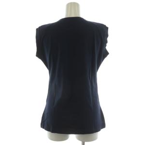 Yohji Yamamoto カットソー ノースリーブ スリット シルク混 3 紺 ネイビー FQ-T09-975 /AN33
