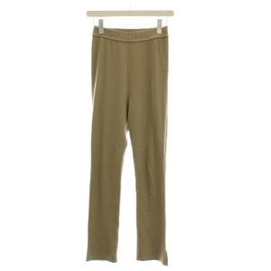 19SS リブ レギンス レギンスパンツ スリット F カーキ 19-070-500-7240 /G