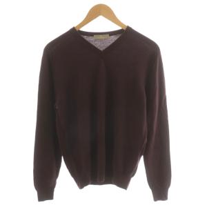 ニット セーター 長袖 Vネック ウール 46 ボルドー CU4051 /AN38