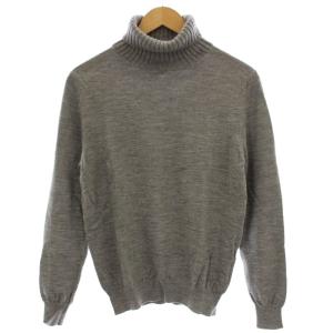 ニット タートルネック 長袖 ウール セーター 46 グレー CU2707 /G