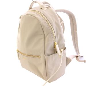 agnes b. リュックサック デイパック ナイロン ロゴ ワンカラー ポーチ付き グレージュ /BB