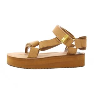 SUICOKE SUEDE SANDAL スエードサンダル ストラップ 厚底 24cm 茶 ブラウン /BB