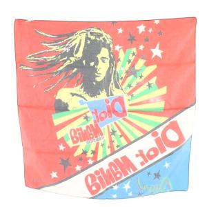 Christian Dior DIOR MANIA スカーフ ロゴ 星 スター シルク 赤 レッド 黒 ブラック 白 ホワイト /AN6