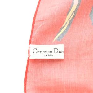 Christian Dior DIOR MANIA スカーフ ロゴ 星 スター シルク 赤 レッド 黒 ブラック 白 ホワイト /AN6