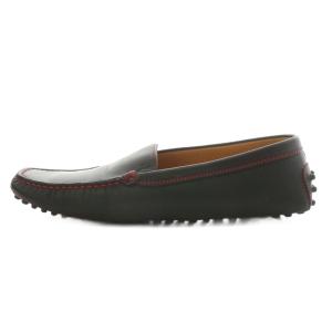 TOD'S × フェラーリ FERRARI ローファー モカシン ドライビングシューズ レザー 39 黒 ブラック