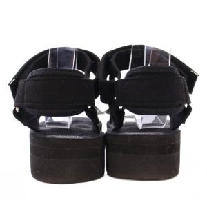 SUICOKE SUEDE SANDAL スエードサンダル ストラップ 厚底 24cm 黒 ブラック /BB