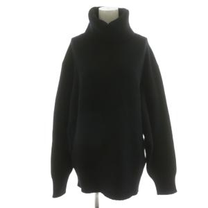 20AW ミドルゲージタートル ニット セーター 長袖 ウール 黒 ブラック 20080500705030
