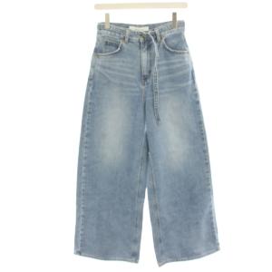 25AW タグ付き Leeコラボ ハイライズセミワイドパンツ デニムパンツ バギーパンツ ジーンズ USED加工