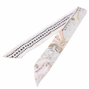 Christian Dior LE SOLEOL La Papesse 女教皇 ミッツァ スカーフ シルク 星柄 ハート柄 総柄 白