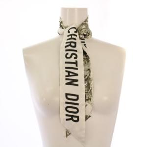 トワル ドゥ ジュイ ゾディア ミッツァ スカーフ シルク ロゴ 総柄 白 ホワイト /BB OH