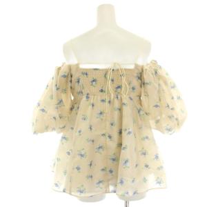 Lily Brown LilyBrown 25SS 3WAYシアージャガードペプラムビスチェ ブラウス シャツ プルオーバー オフショルダー 花刺繍
