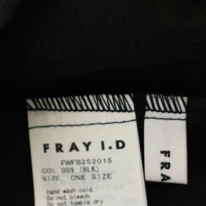 FRAY I.D 25SS Vネックペプラムシアーブラウス 半袖 シャツ F 黒 ブラック FWFB252015 /G JS