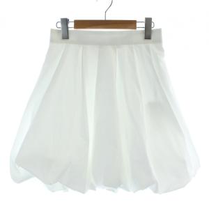 25SS バルーンミニスカート ギャザー 36 白 ホワイト 35136030 /AP