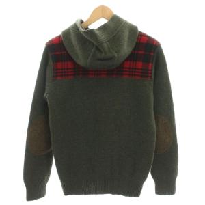 JUNYA WATANABE MAN コムデギャルソン COMME des GARCONS ニットカーディガン 長袖 フード エルボーパッチ