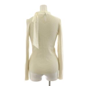 Rirandture 24AW SWEETコラボ ショルダースリットハイネックニット セーター 長袖 2 アイボリー リブ リボン