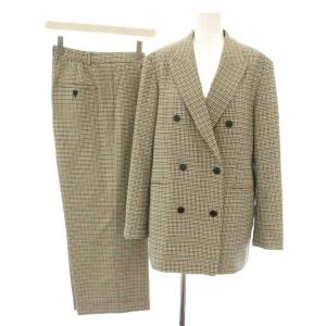 23AW スーツ セットアップ 上下 ガンクラブチェックストレッチジャケット テーラードジャケット ダブル