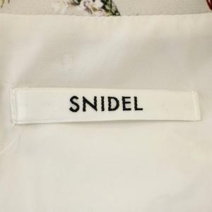 SNIDEL 23SS ビスチェライクプリントワンピース 花柄 ワンピース ロング パフスリーブ 半袖 1 ベージュ