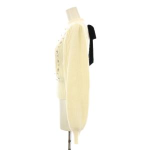 Lily Brown LilyBrown L.B CANDY STOCK 23AW ケーブルビジューニット セーター 長袖 ボリュームスリーブ ウール混