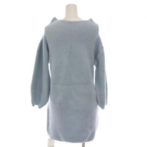 SNIDEL 24SS オフショルミニワンピース ニット 長袖 F サックスブルー 水色 SWNO241027 /YM