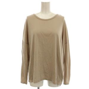 ロンT 長袖 カットソー Tシャツ F ベージュ E233C026 /G