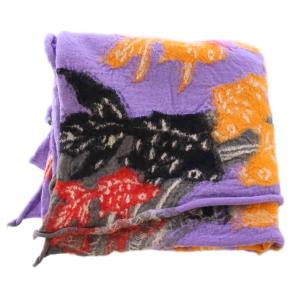 KAPITAL ストール ストレッチ 金魚 総柄 紫 パープル マルチカラー /BB