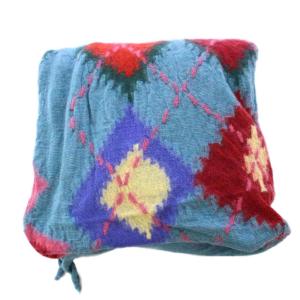 KAPITAL ストール ストレッチ 総柄 青 ブルー /BB