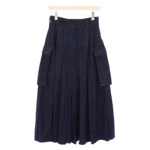 KAPITAL デニムスカート フレア マキシ ロング ダブル 0 インディゴ /BB