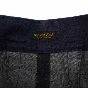 KAPITAL デニムスカート フレア マキシ ロング ダブル 0 インディゴ /BB