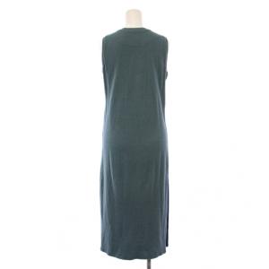 KAPITAL ワンピース ミモレ ロング ノースリーブ クルーネック ストレッチ ウール混 1 青 ブルー 紺 ネイビー