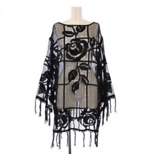 25SS MEDI LOOSE MESH FLOWER KNIT TOPS メディルーズメッシュフラワーニットトップス