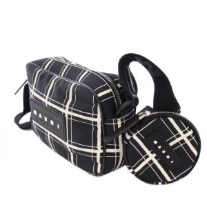 MARNI camera bag black check