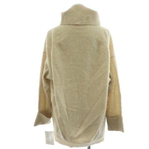 MACPHEE ラムカシミヤタートルネックプルオーバー ニット セーター 長袖 S ベージュ 12-02-74-02621