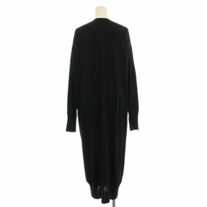 YLEVE カシミヤ混 ウール ロング ニットカーディガン 長袖 F 黒 ブラック 168-8264030 /G