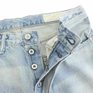 KURO デニム DENIM デニムパンツ ジーンズ ボタンフライ ダメージ加工 31 水色 ライトブルー /YT