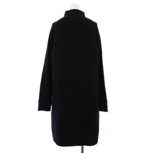 Theory ニット ワンピース ひざ丈 長袖 ハイネック ウール カシミヤ S 紺 01-8305760 /BM