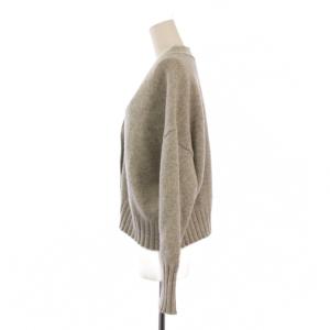 MACPHEE ニット カーディガン 長袖 Vネック ウール カシミヤ S グレー 12-02-85-02630 /BM