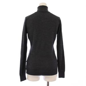 JOHN SMEDLEY ニット セーター 長袖 タートルネック 薄手 ウール ストレッチ S ダークグレー /BB
