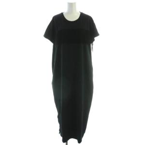 ワンピース マキシ ロング フレンチスリーブ フリンジ M 黒 ブラック ZU11JH096 /HN JS