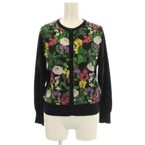 カーディガン 花柄 ニット 2 黒 ブラック 211810-16-070-95 /G