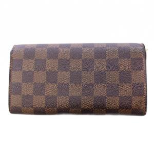LOUIS VUITTON ダミエ エベヌ ポルトフォイユ サラ 長財布 ロングウォレット 二つ折り ロゴ 茶 ブラウン N61734