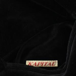 KAPITAL ベロア スカジャン ベスト S ブラック