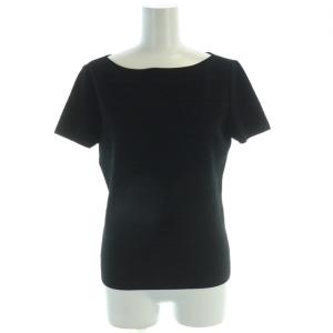 カットソー Tシャツ 半袖 ボートネック 40 黒 ブラック M5N80-648-09 /HN JS